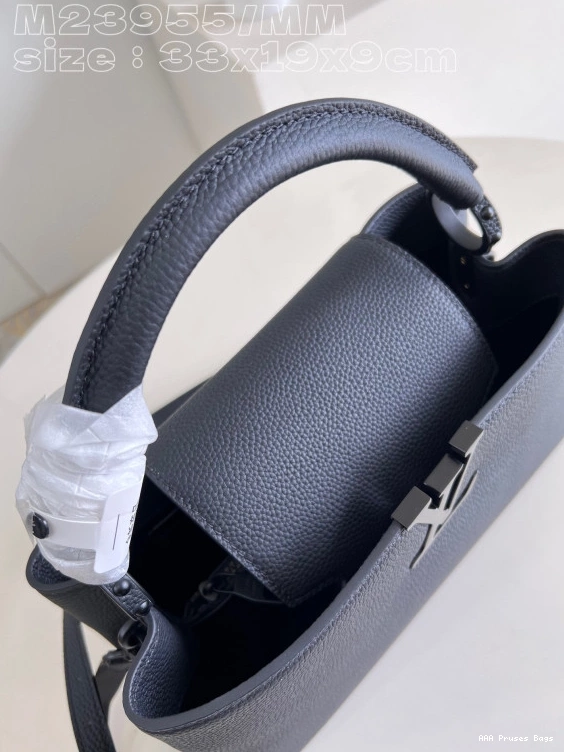 AAA Pruses Bags LOUIS CAPUCINES MM-33*19*9CM VUITTON 0712